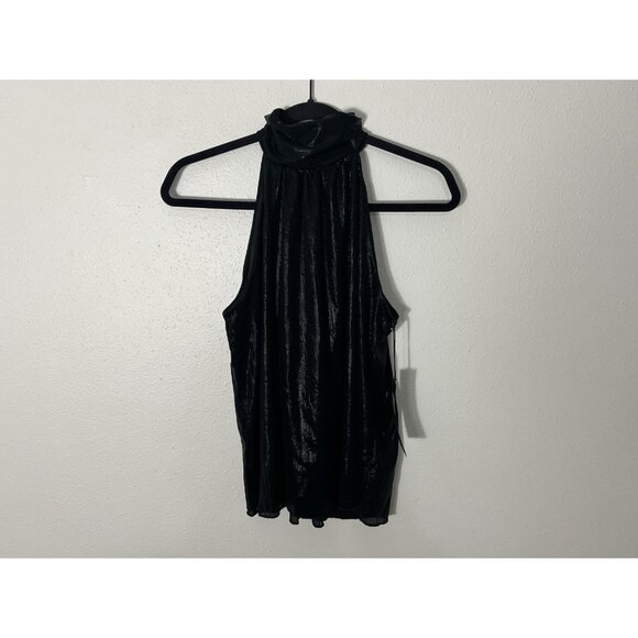 NWT Wildfox Amarilla Halter Top In Black Beauty Size Medium - Picture 1 of 14